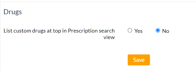 Enable Custom Drug Search