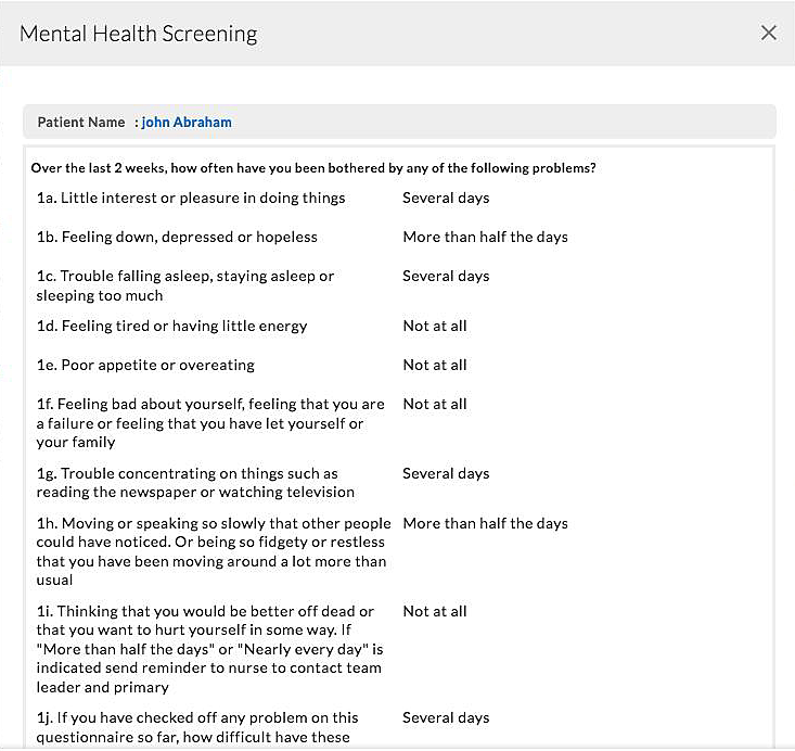 Mental Health Screening