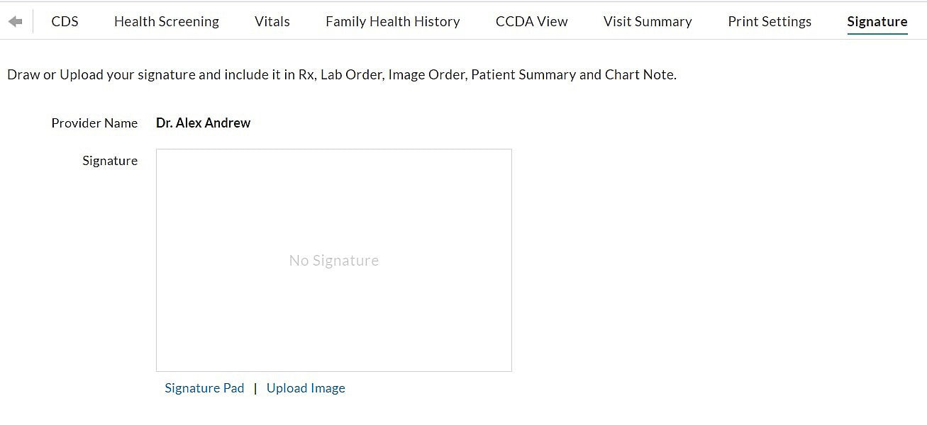Provider Signature Pad