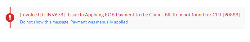Claim Payment Failure EOB