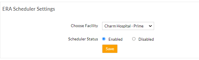 ERA Scheduler Settings