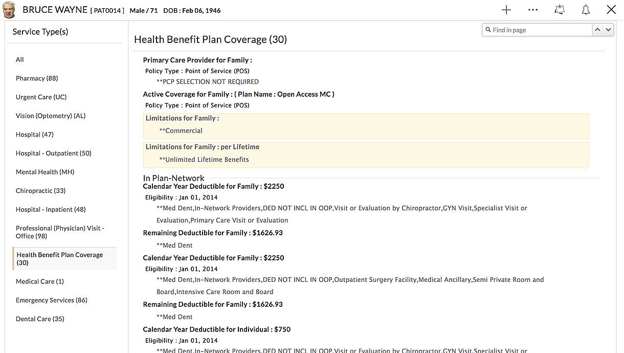 Insurance Eligibility Details Type
