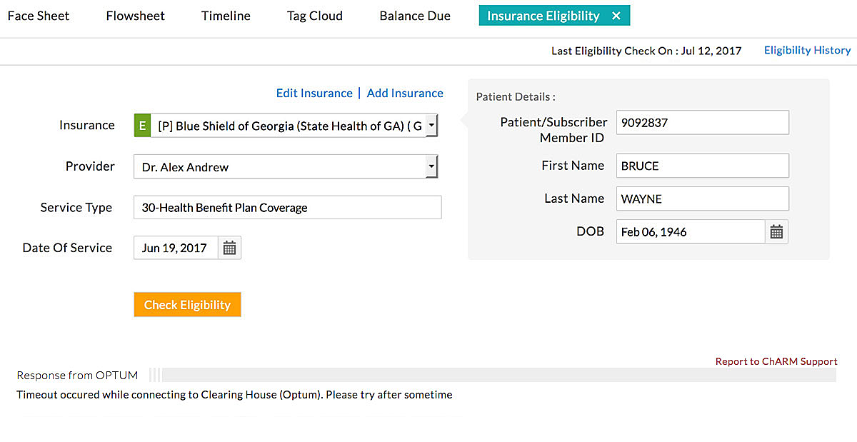 Insurance Eligibility Response
