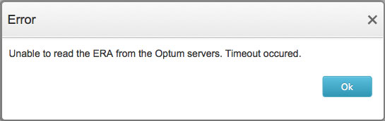 Optum ERA Read Error