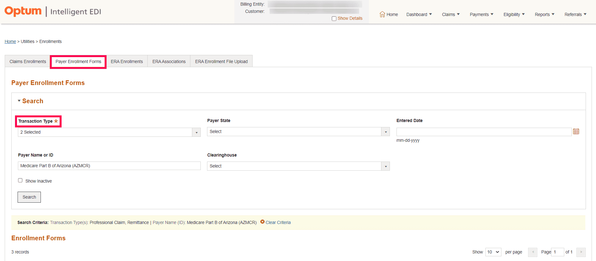 Payer Enrollment Forms