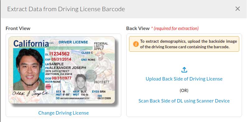 Extract Patient Data from Driving License