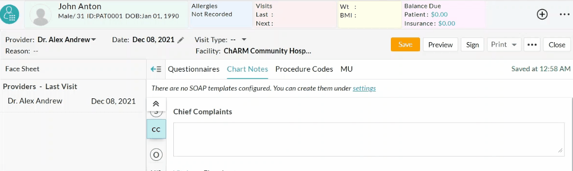 Quick Text Encounter