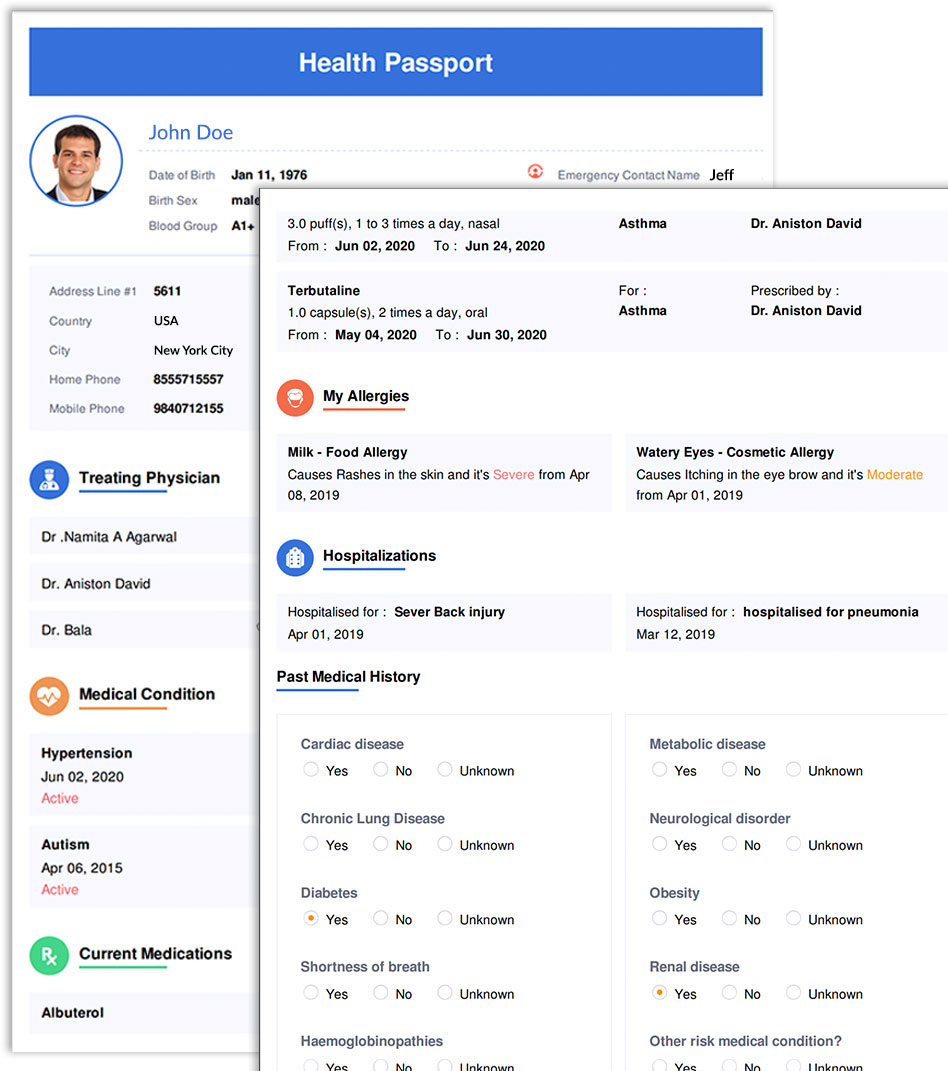 Health Passport View