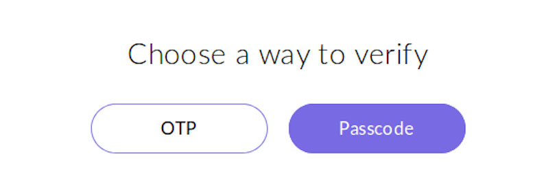 Passcode OTP Verification