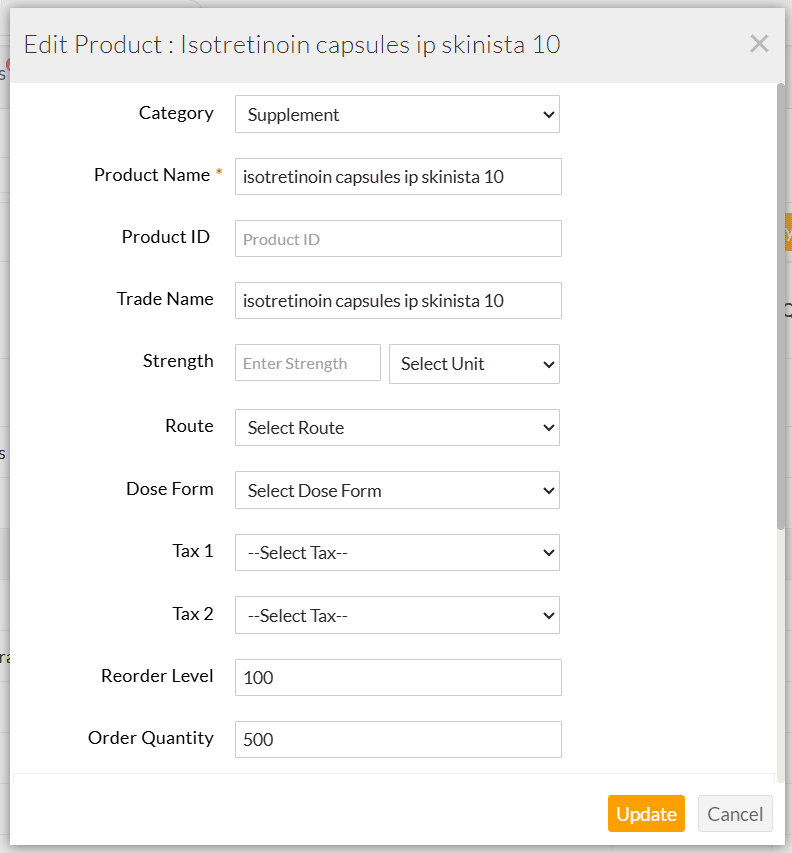 Edit Product Details