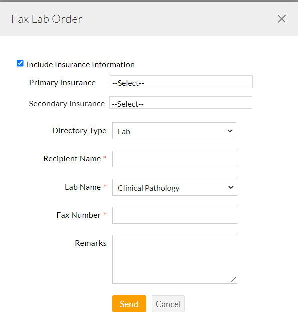 Fax Lab Order