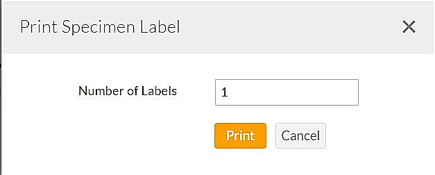 Print Specimen Label