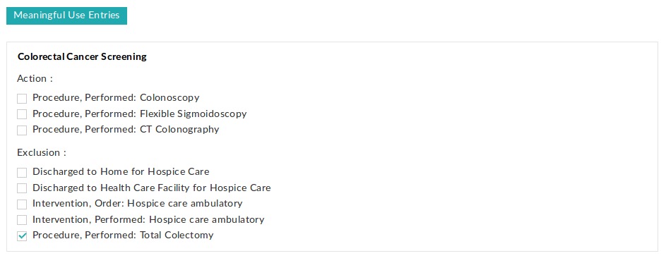 Colorectal Cancer Screening Exclusion