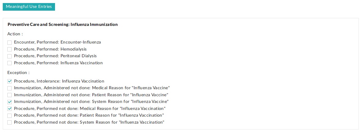 Influenza Immunization Exception