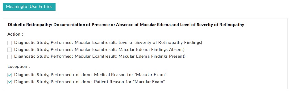Macular Edema Exception