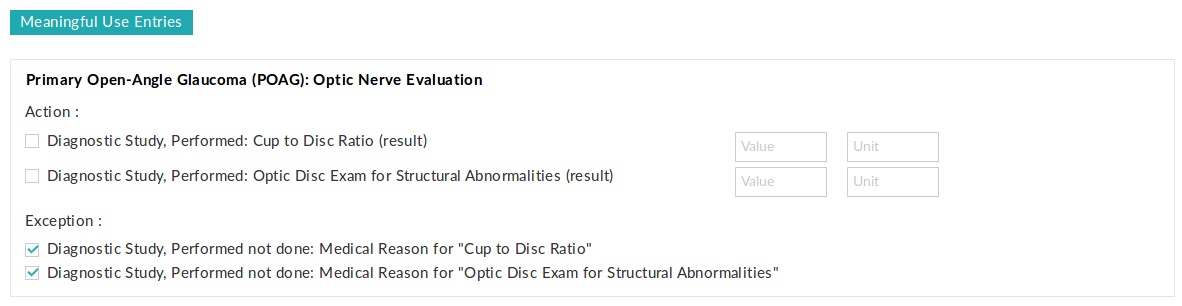 Optic Nerve Evaluation Exception