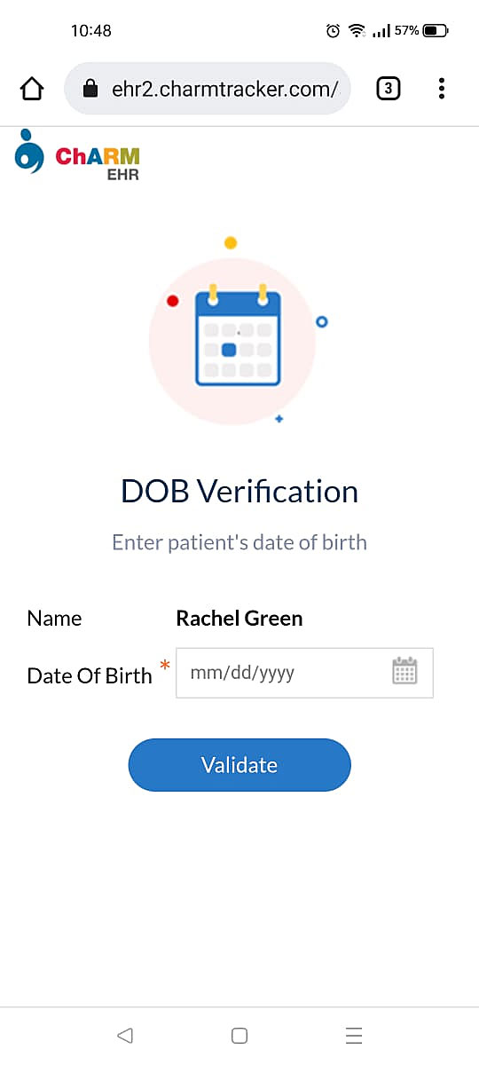 Secured Text Message DOB Verification