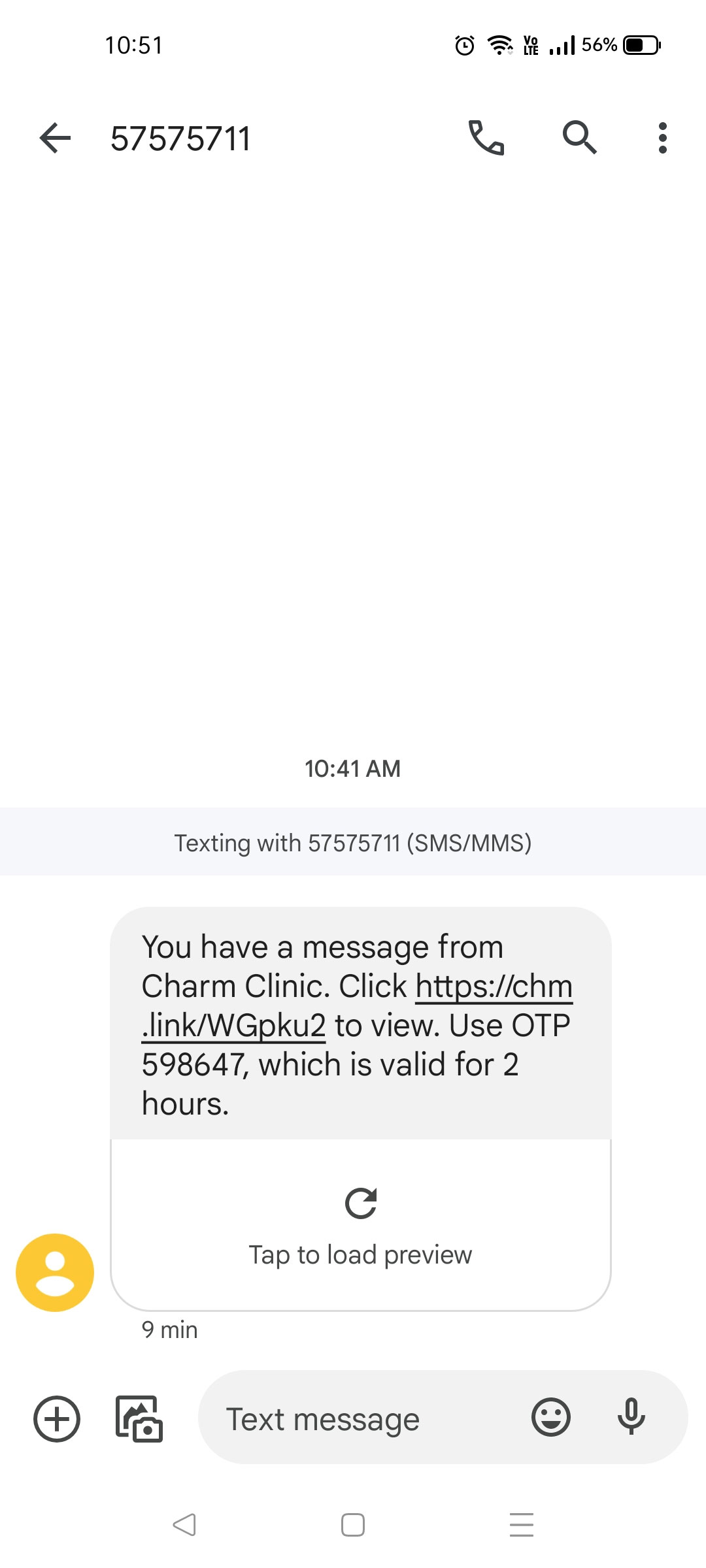 Secured Text Message