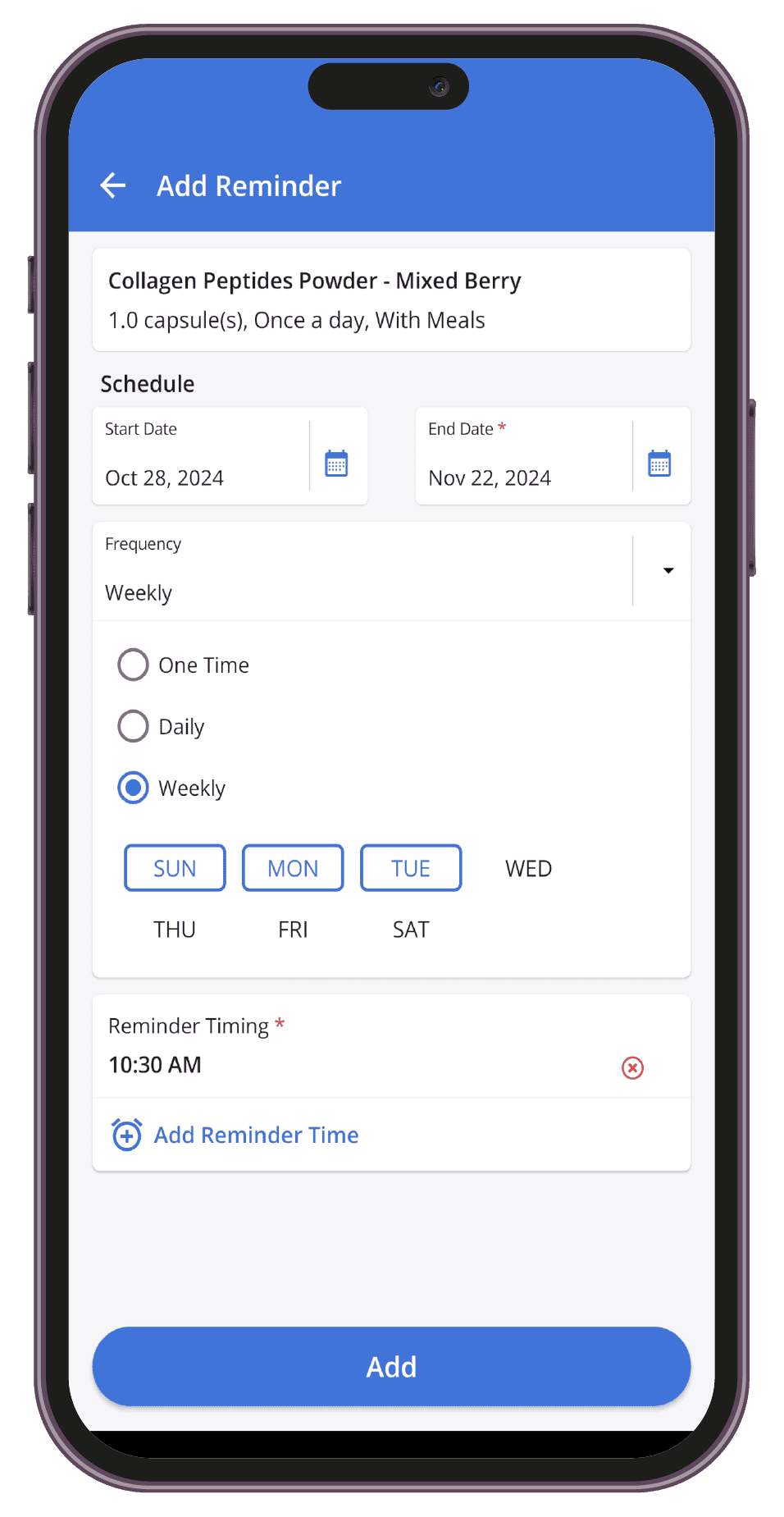 Add Reminder Android