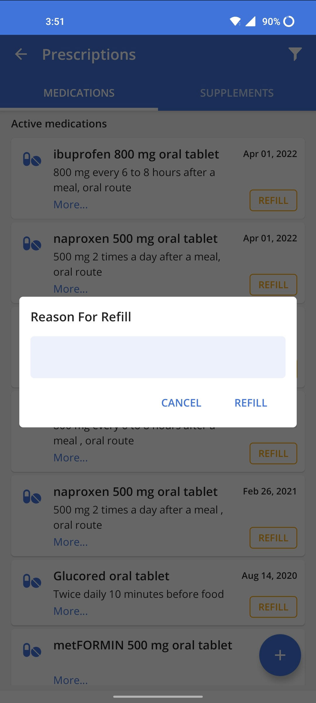 Request Refills