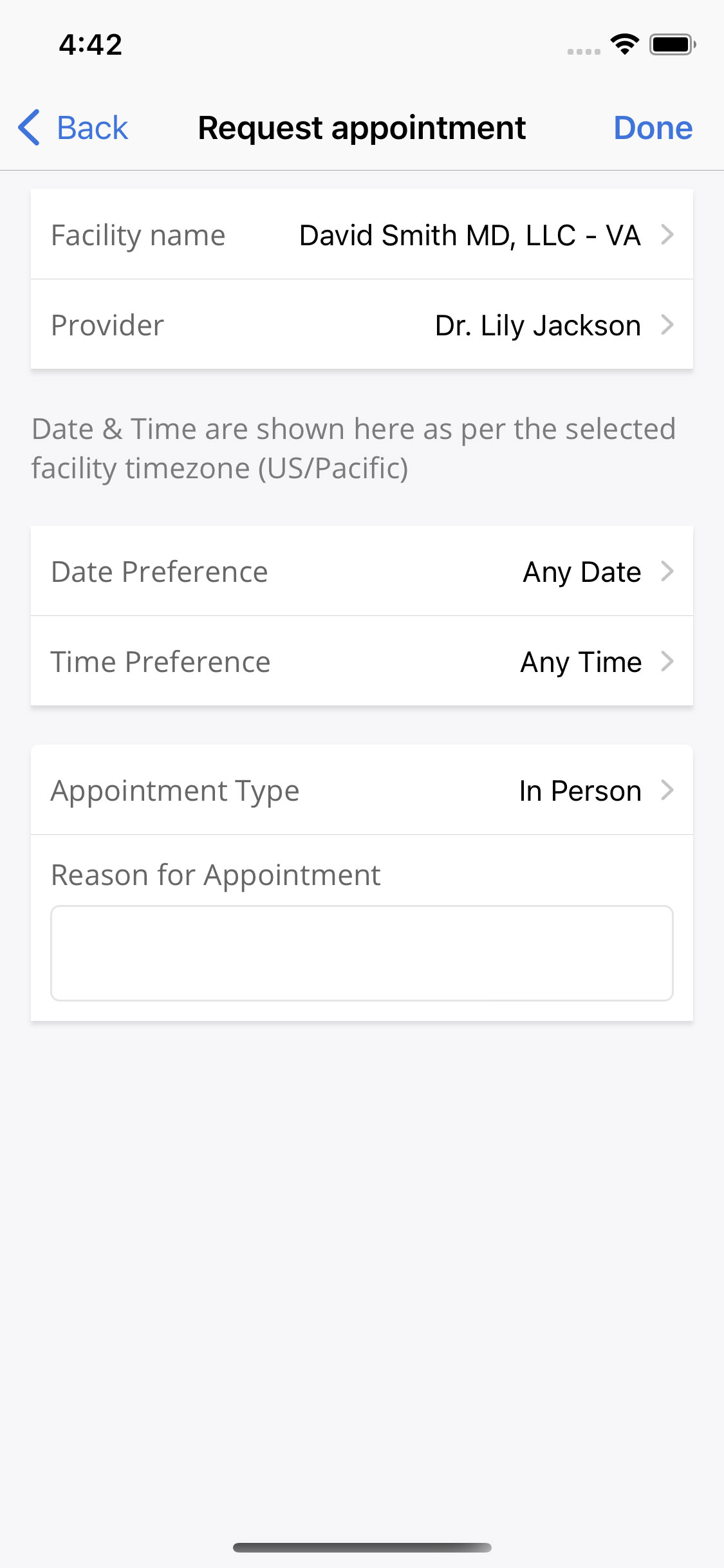 Request Appointment