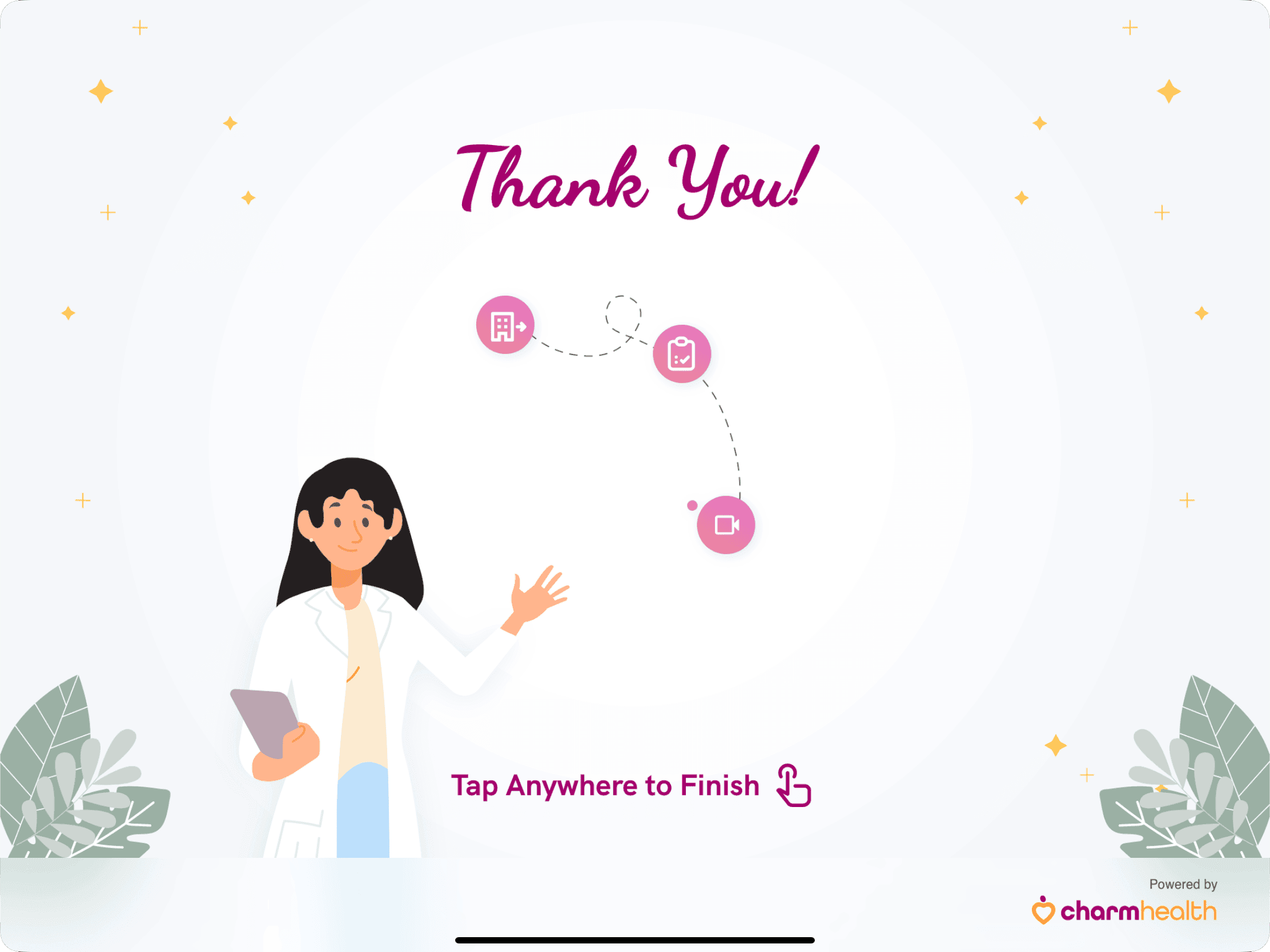 Kiosk Patient Summary Thank you Page