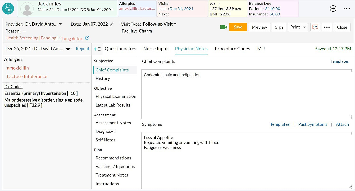 Comprehensive Encounter