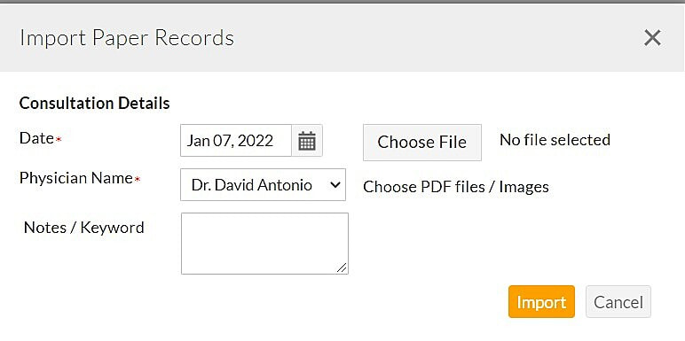Import Paper Records