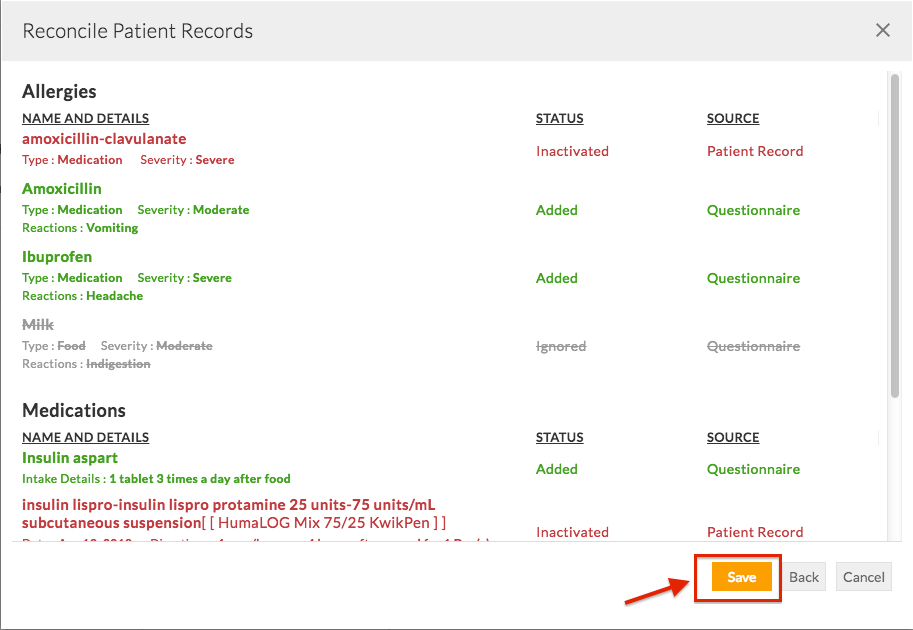 Reconcile Patient Records