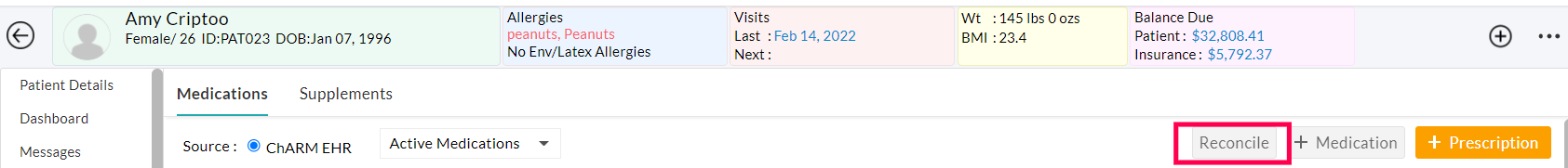Reconcile Questionnaire