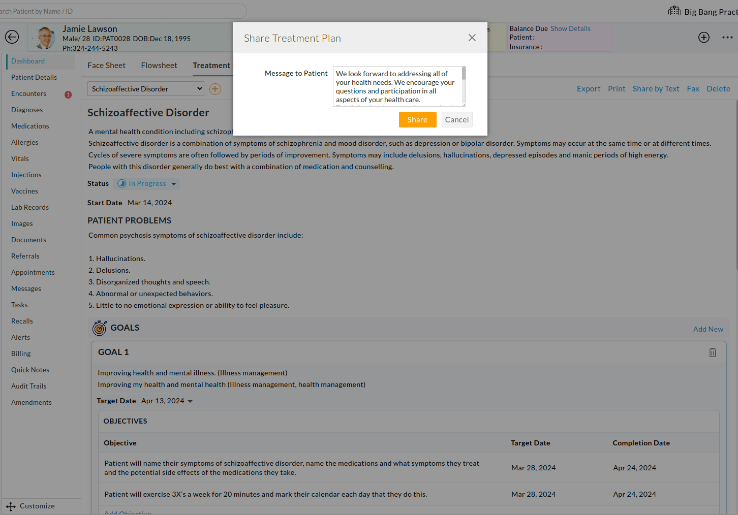 Share Treatment Plan