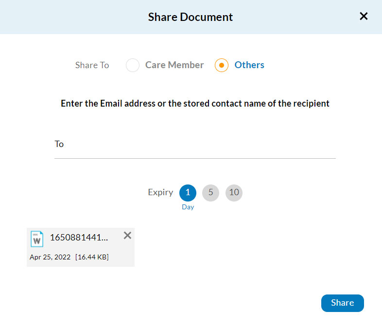 Share Documents to Others