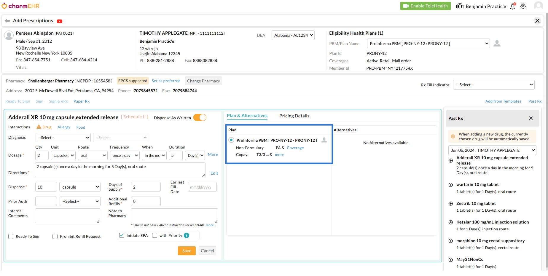 Plan and Alternatives