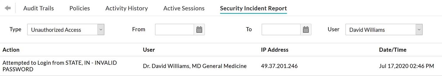 Security Incident Report