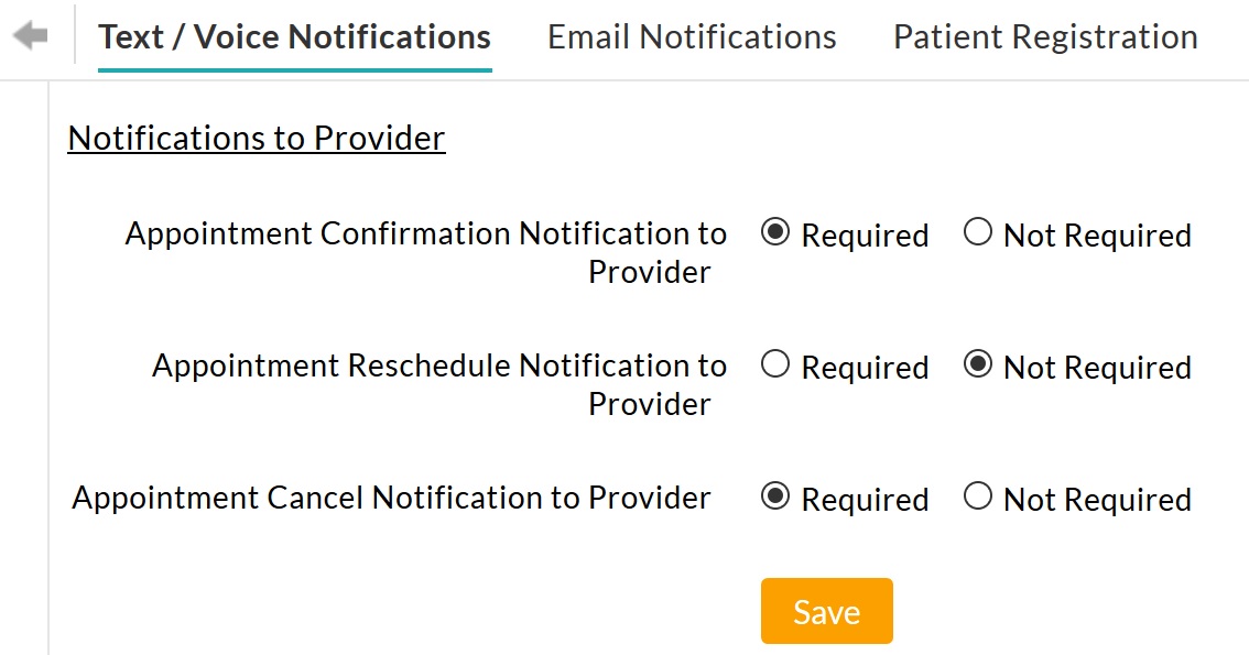 TeleHealth SMS/Text Notifications