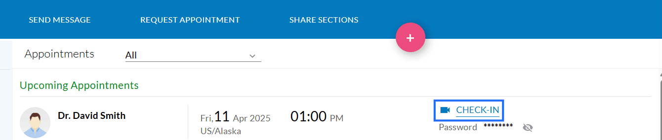 TeleHealth Appointment Checkin