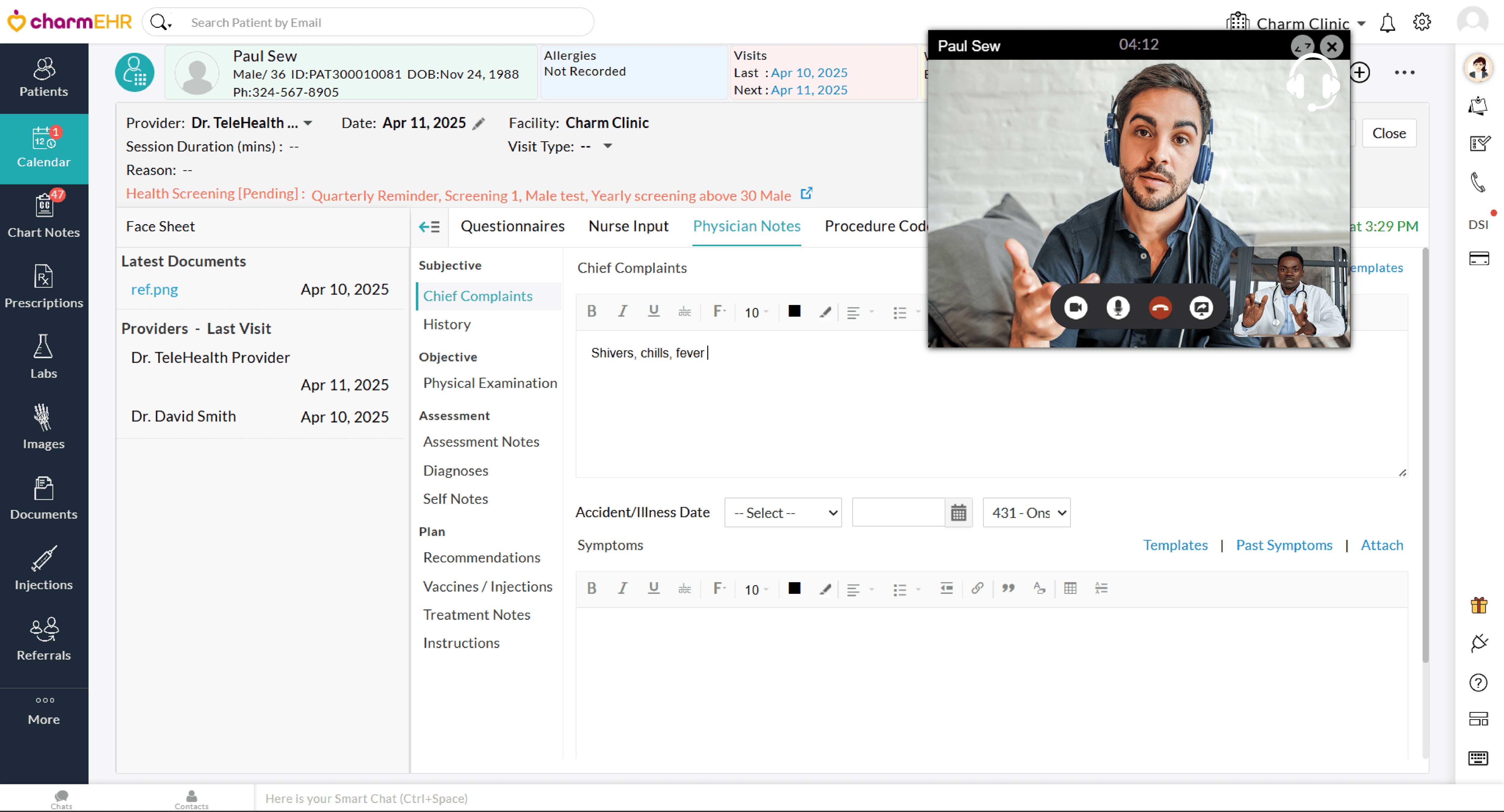 Video Consult in EHR