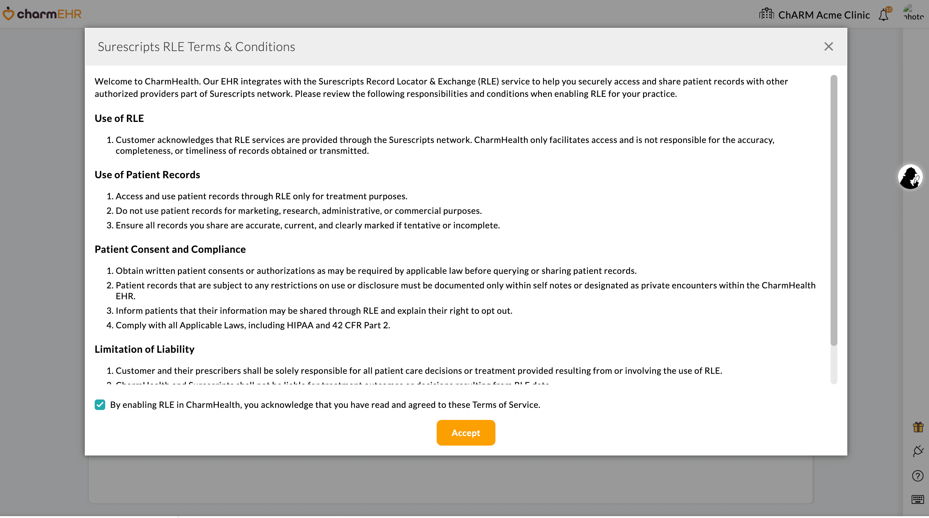 Accept Terms and Conditions