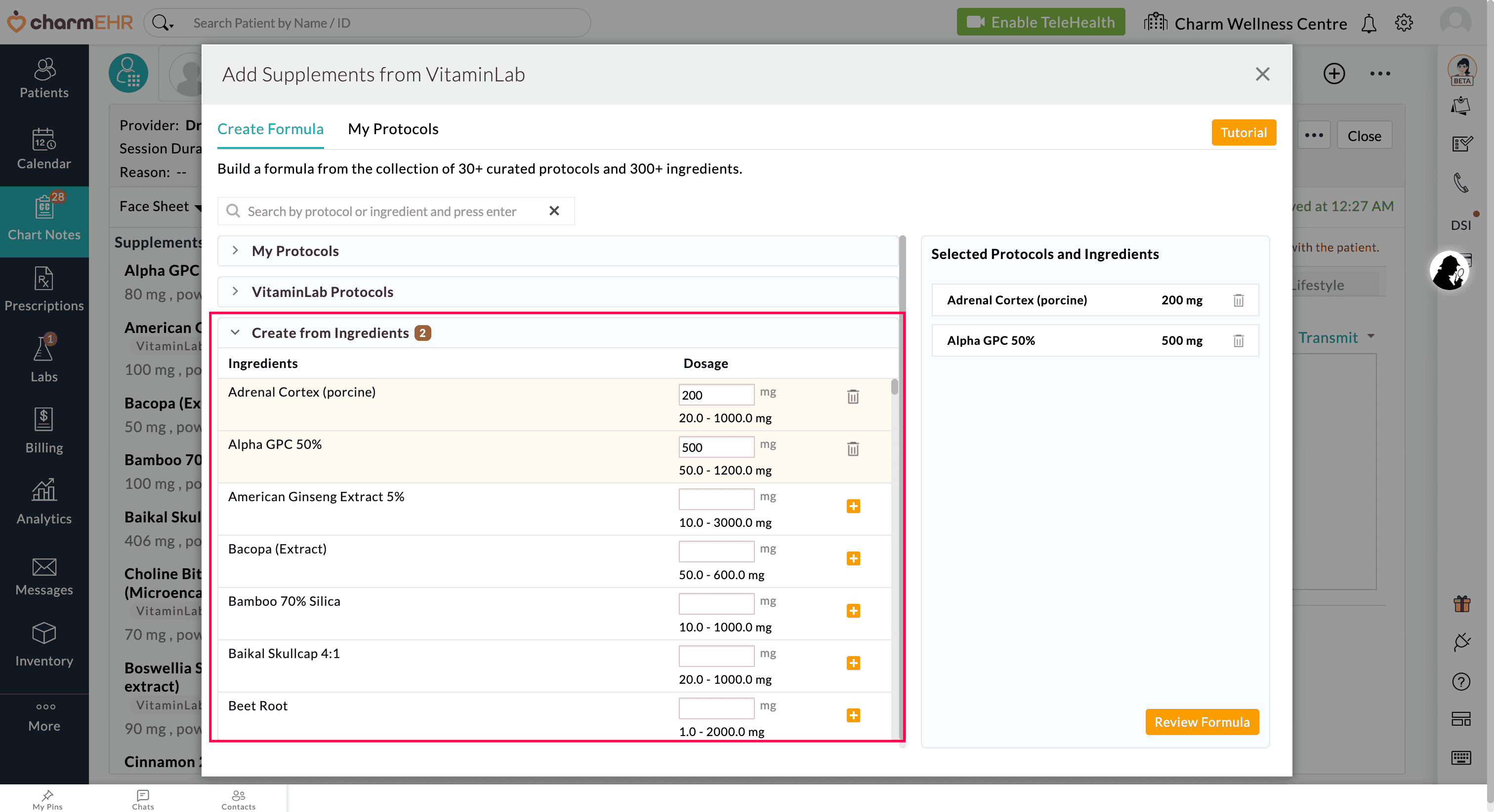 Create From Ingredients