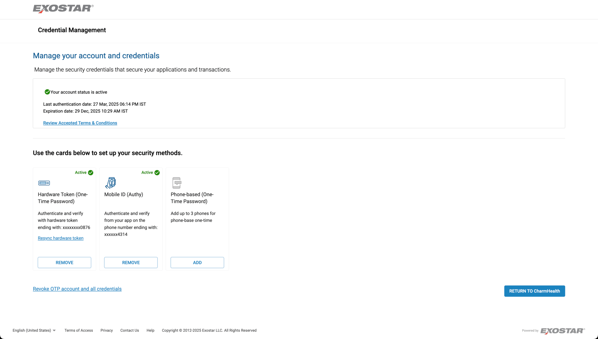 Resync Hardware token