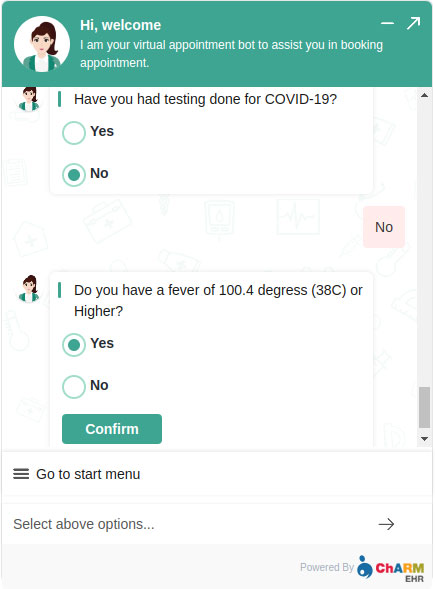 Appointment Chat Bot Questionnaires