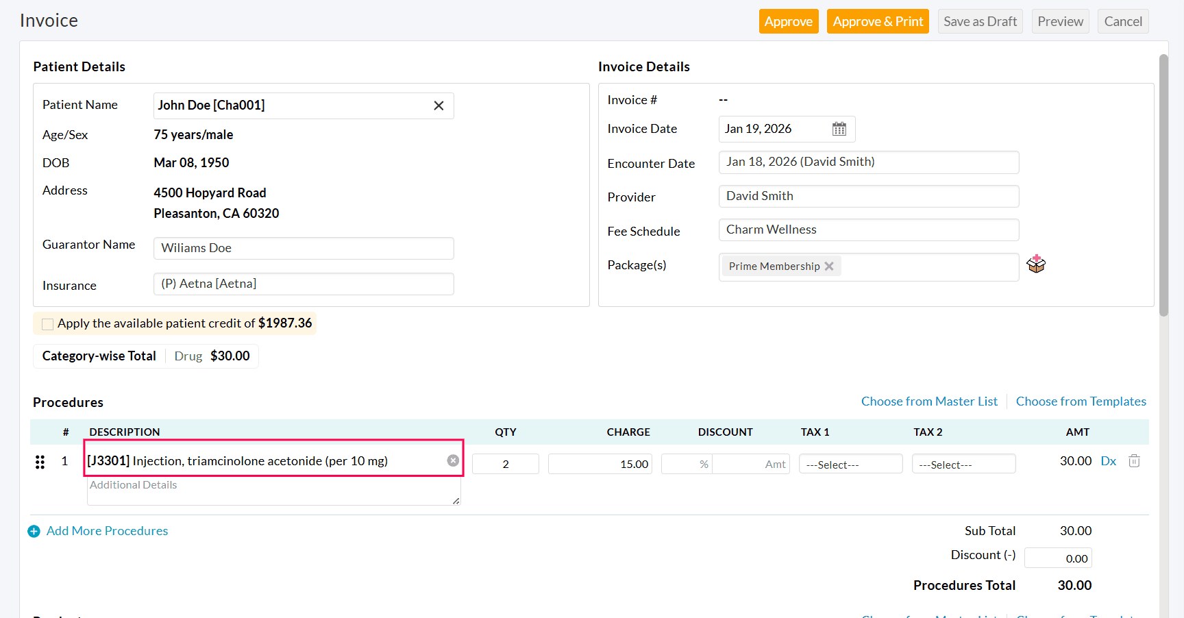 Add Procedure Code to the Encounter Add Procedure Code to the Encounter