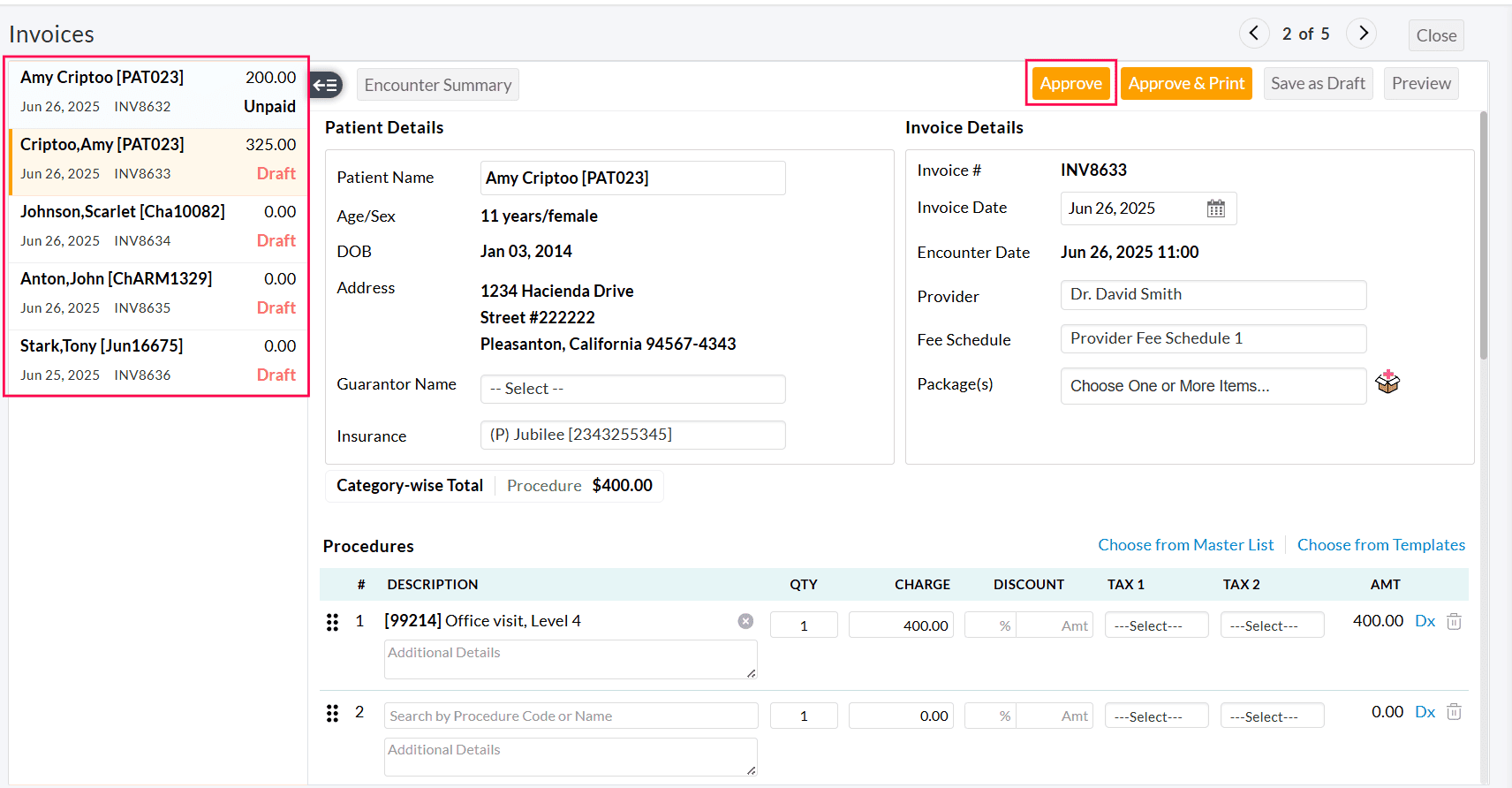 Approve Bulk Invoices
