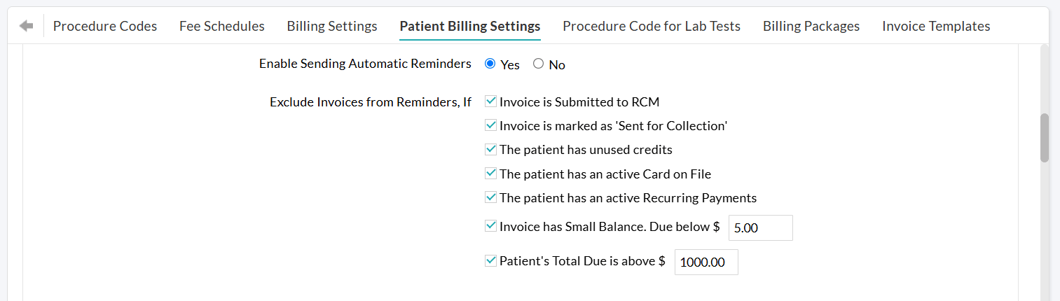 Enable Sending Automatic Reminders