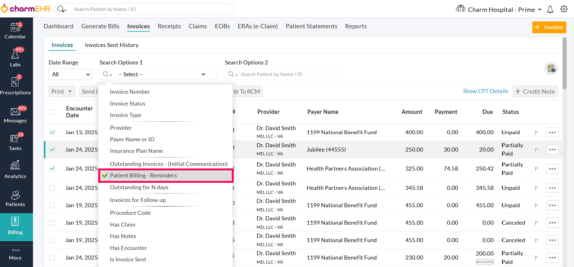 Patient Billing Reminders