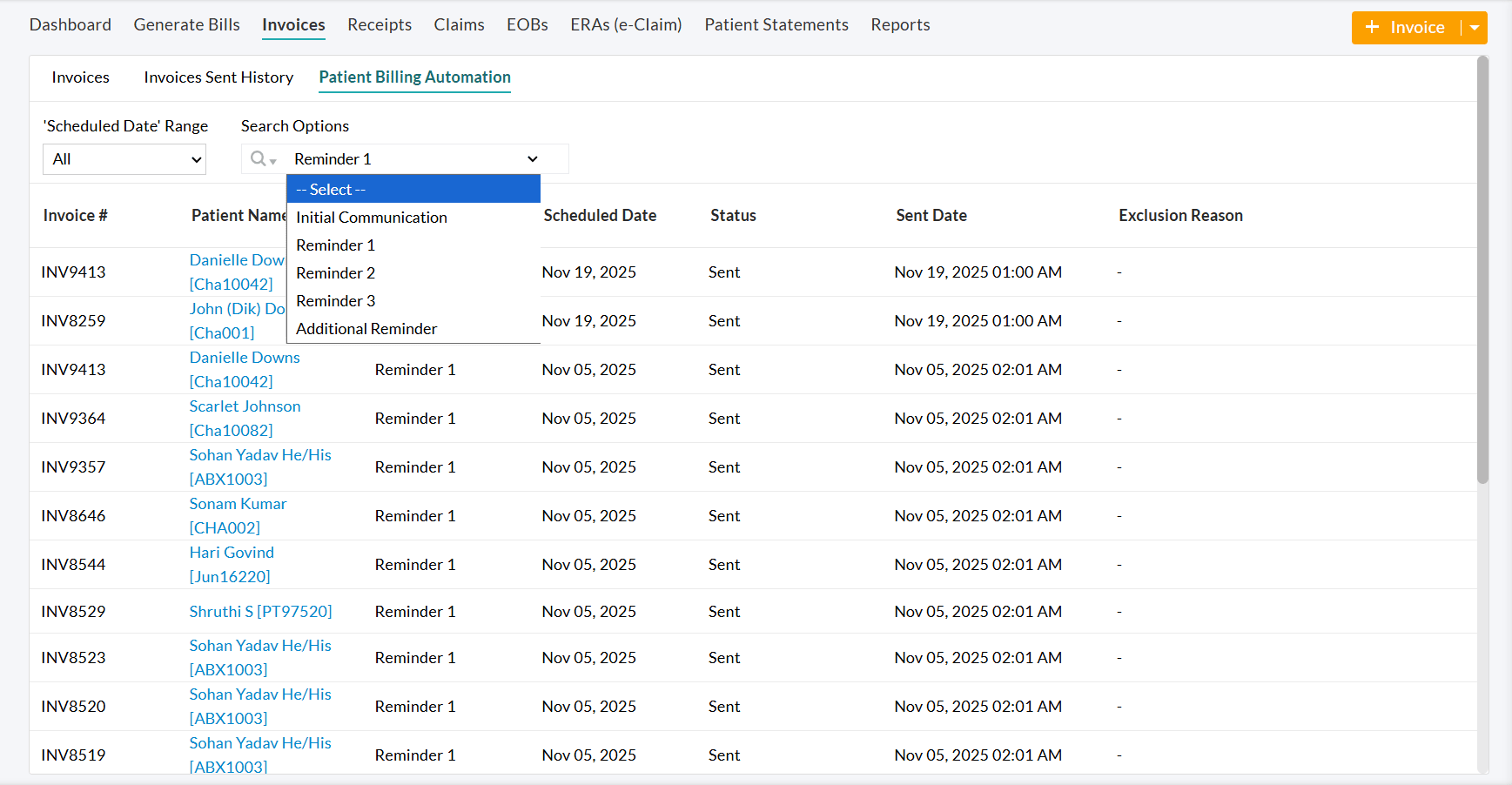 Tracking Patient Billing Automation Initial Communication