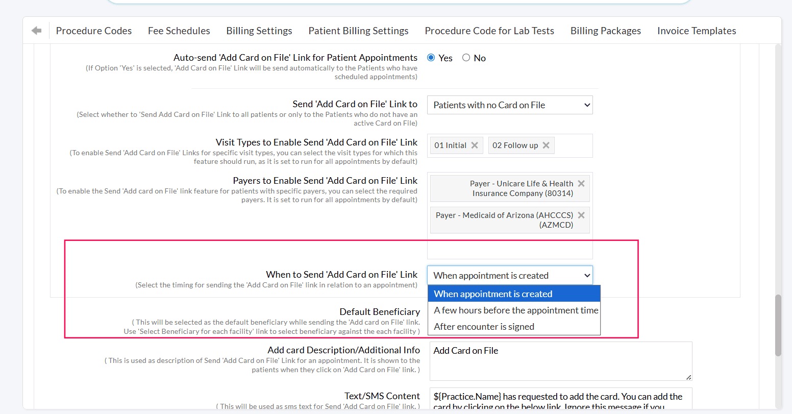 When to Send Add Card on File Link