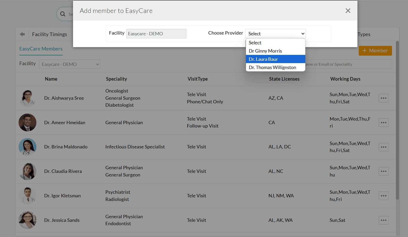 Choose Provider to Add
