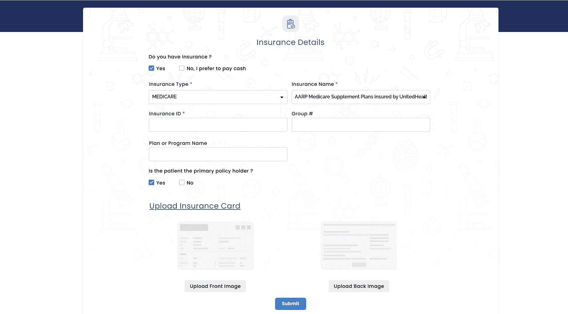 Insurance Details on Call