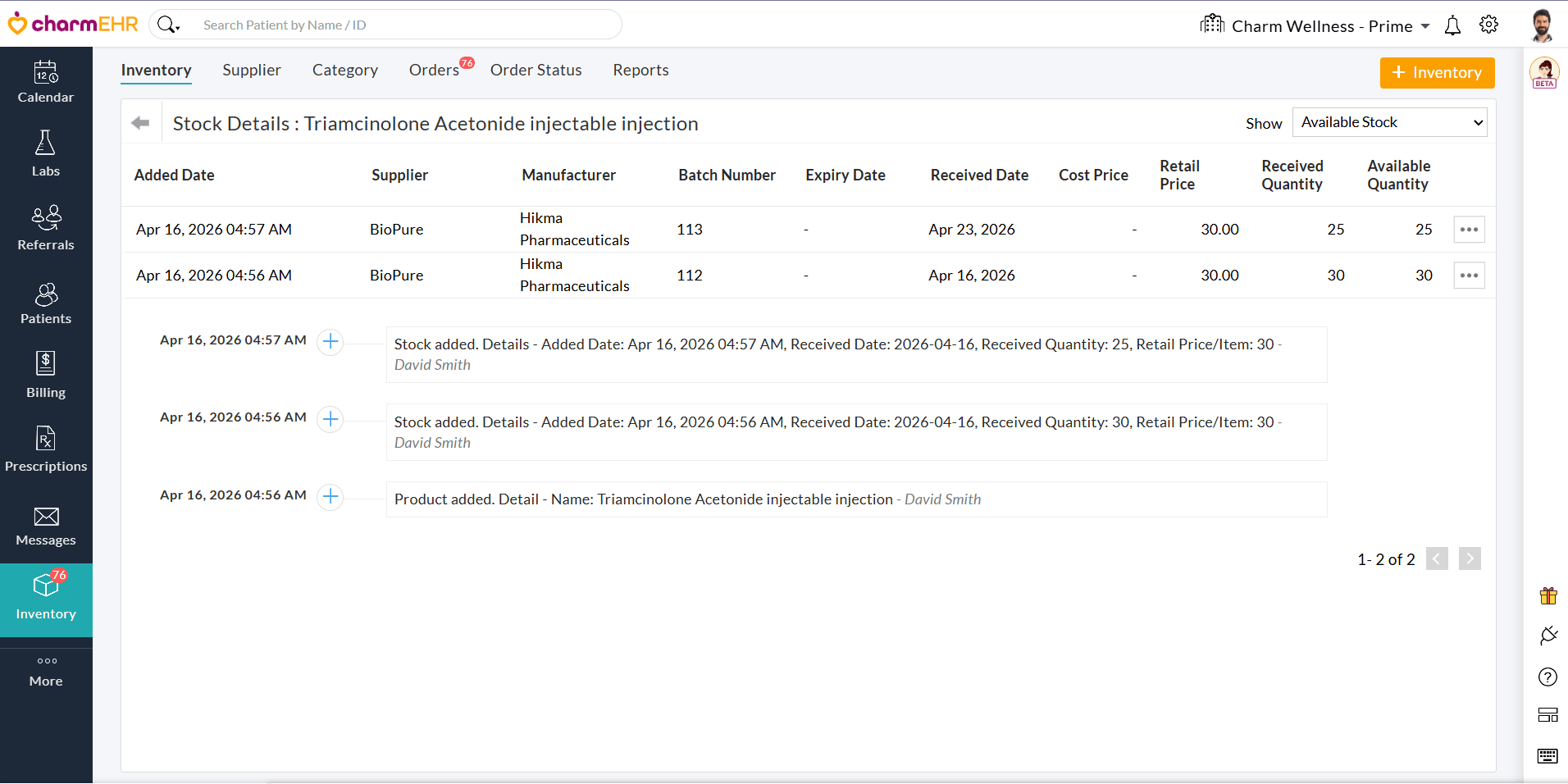 Inventory Stock Availability